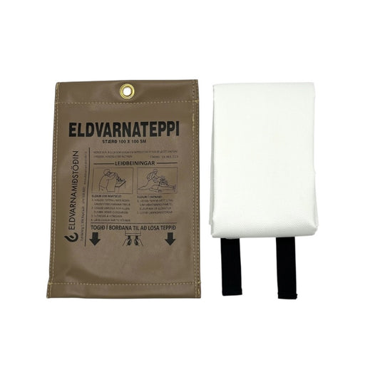 Eldvarnateppi leður brúnt