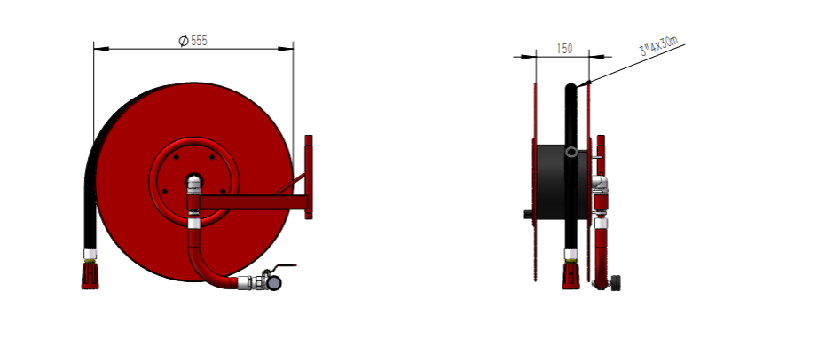 Mobiak Brunaslönguhjól 3/4 " 30 m