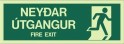Merki Neyðarútgangur 12x34