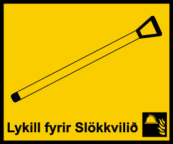 Lyftumerki Lykill f.Slökkvilið 12x10