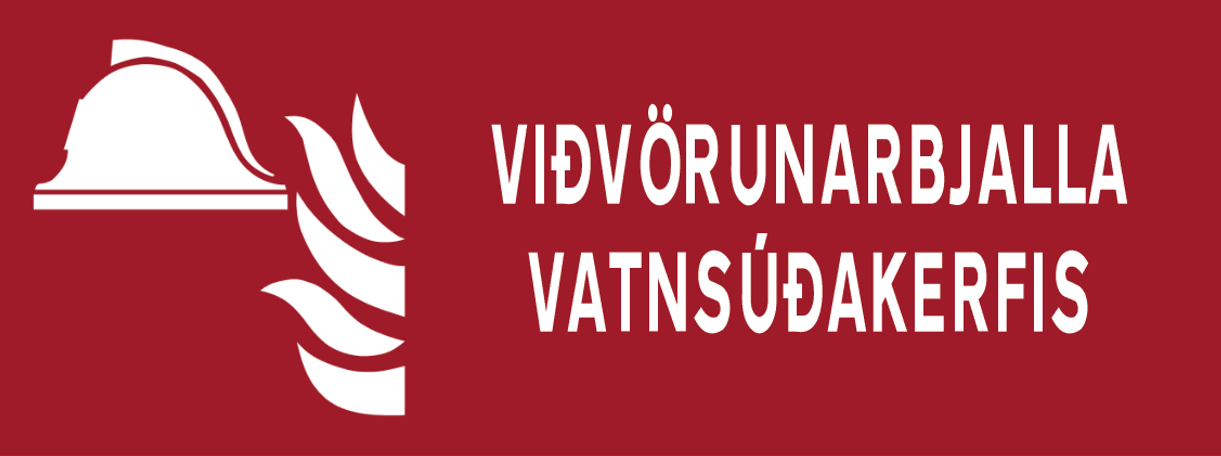 Viðvör.bjalla vatnsútak 400x150 ál