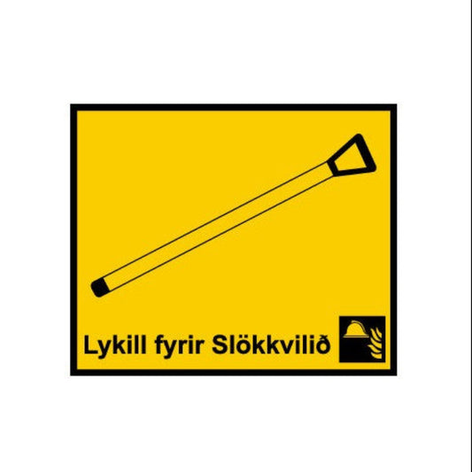 Lyftumerki Lykill f.Slökkvilið 12x10