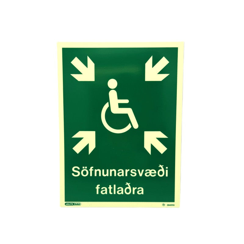 Söfnunarsvæði fatlaðra 300x225 texta