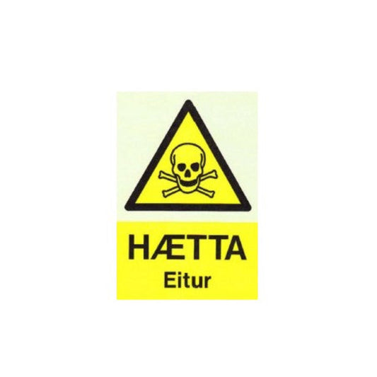 Merki HÆTTA Eitur 20x15
