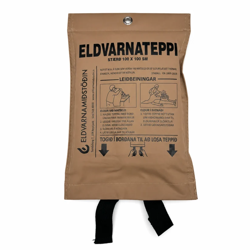 Eldvarnateppi Breiddu yfir eldinn brúnt