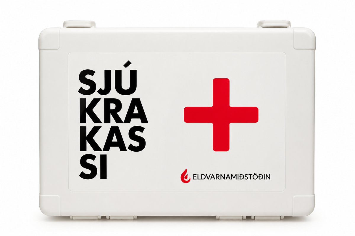 Sjúkrakassi hvítur m/veggf. Spencer