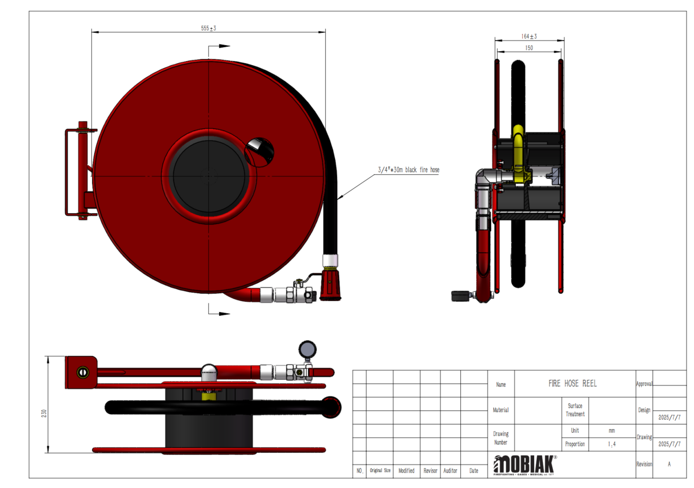 Mobiak Brunaslönguhjól 3/4 " 30 m