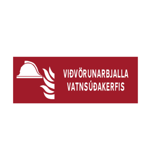 Viðvör.bjalla vatnsútak 400x150 ál