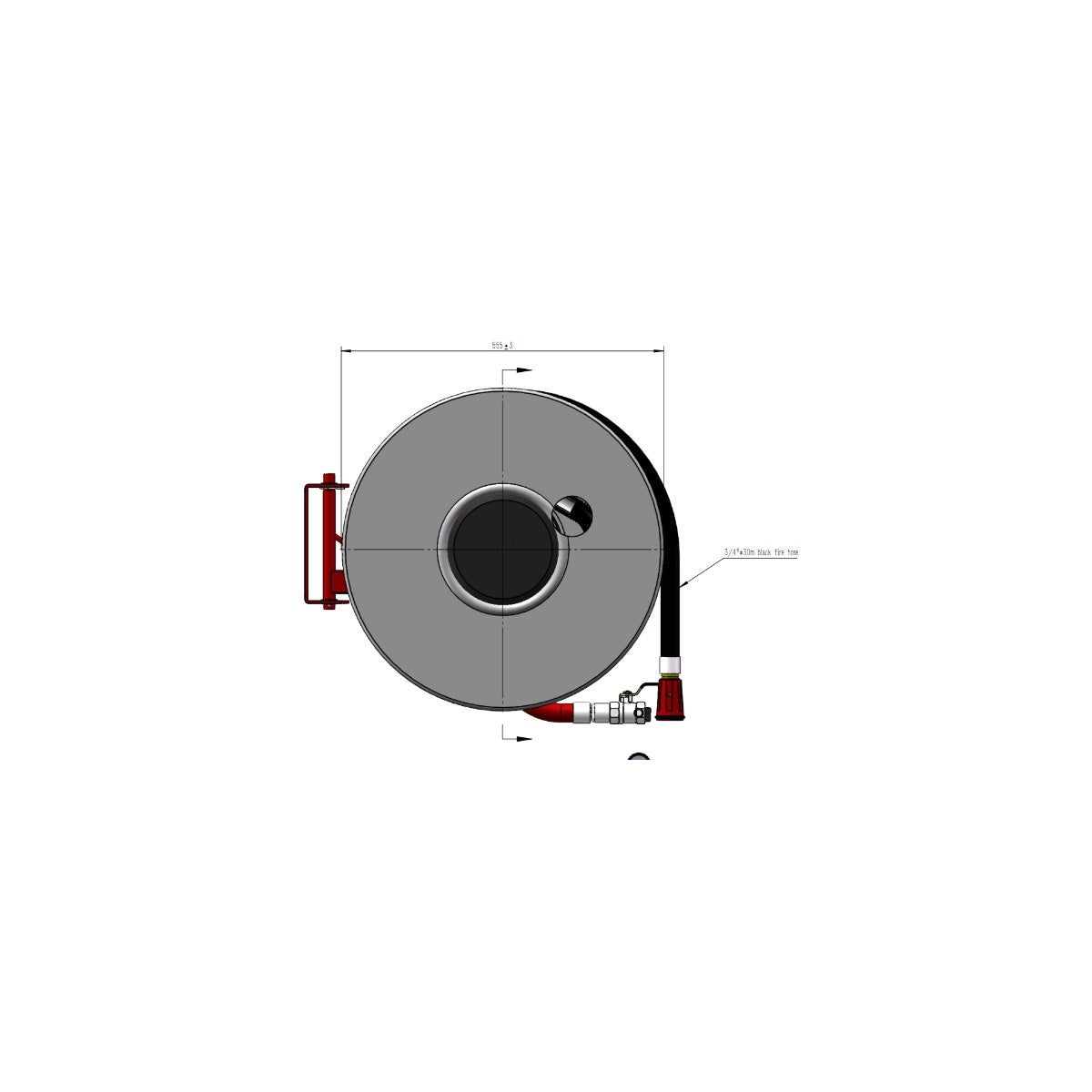 Mobiak Brunaslönguhjól 3/4" 30 m 304 stainless steel
